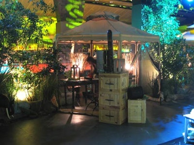Gazebos and accompanying structures by Eden Planning Inc. enhanced the exotic look & feel of the evening.