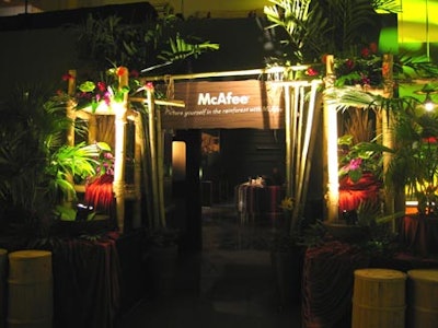 Tech Data clients such as McAfee were treated to personalized booths set up by Eden Planning Inc.