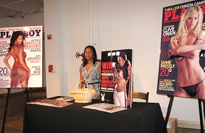 Sponsor Playboy set up a display downstairs.