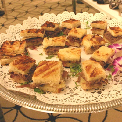 Table 8 chef Govind Armstrong provided mini grilled cheese and beef bites in addition to other appetizers.