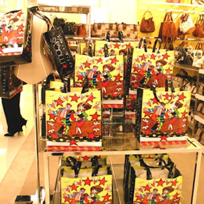 Romero Britto's Macy's design was visible throughout the store, including on collectible shopping bags.