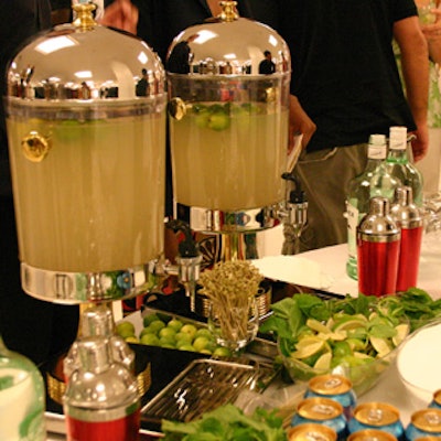 Fresh mojito stations were among the cocktail bars throughout the department store.
