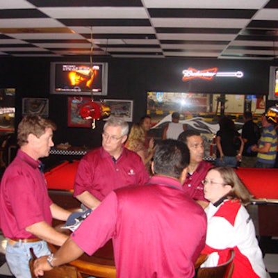 Post-race, drivers—along with their support staff and families—celebratedin the Finish Line Sports Bar.