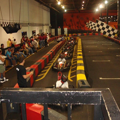 The newly remodeled racing facility features ahalf-mile asphalt racetrack and 40 European Bowman karts.