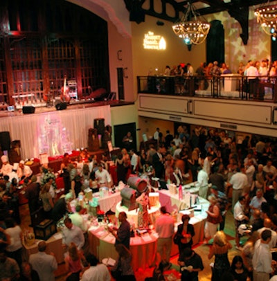 A silent-auction table was set up in the center of theroom so that guests could browse items throughout the evening.