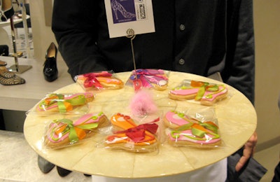 Saks welcomed the floor's first customers with custom shoe cookies.