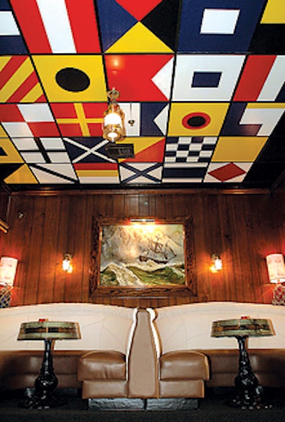 The Redwood Bar & Grill has a whimsical nautical theme.