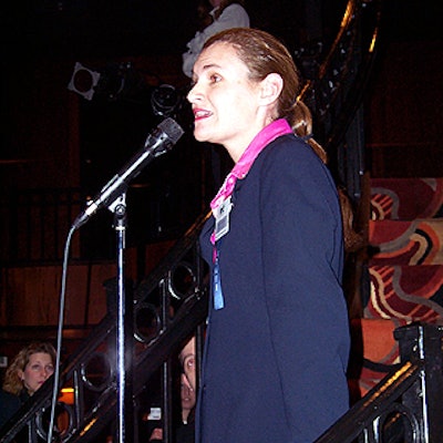 Cristyne Lategano-Nicholas, president and CEO of NYC & Company, spoke to attendees at the group's networking event.