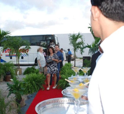 As guests arrived, they were greeted by Joy Wallace and handed a mojito martini to begin their Tour du Joy.