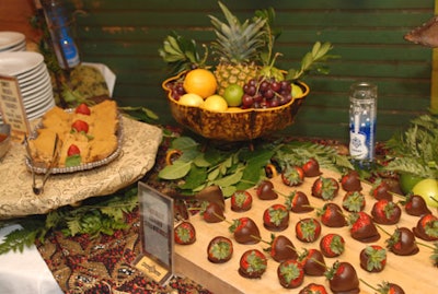 Chocolate-covered strawberries and sweet potato cheesecake squares were just a couple of the delectible southern desserts provided by the House of Blues.