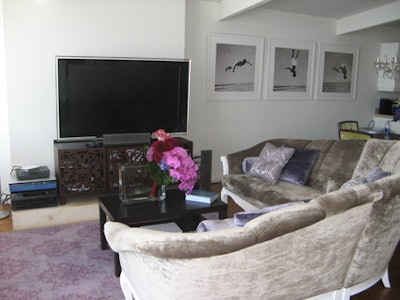 Brocade Home's furniture decorated the intimate house.