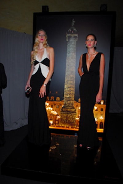 The Place Vendôme tableau vivant. Annabel Tollman provided styling for the event.