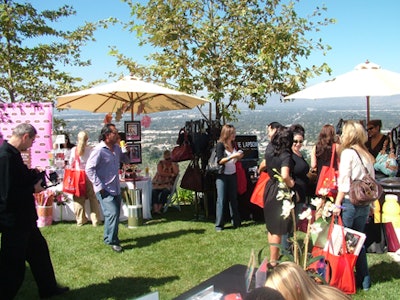 Kari Feinstein's Style Lounge took over a hilltop home with sweeping views.