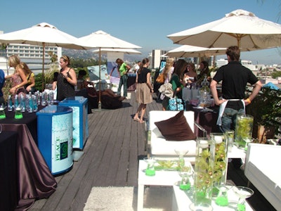 Sonya Dakar's rooftop became a lounge during the spa's three-day-long suite setup.