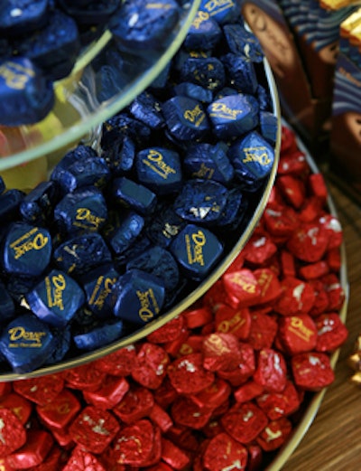 Dove offered its chocolates paired with wine.
