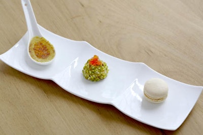 Olivier Cheng offers three unique tastes of foie gras.