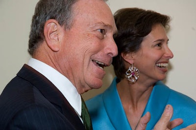 Guests included Mayor Michael Bloomberg.