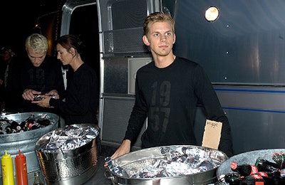 Late-night snacks came out of an Airstream trailer parked outside the venue.