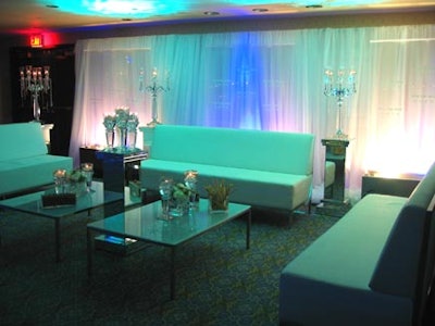 The frosty colour palette in the lounge was yet another reference to the Alaskan wilderness featured in the film.