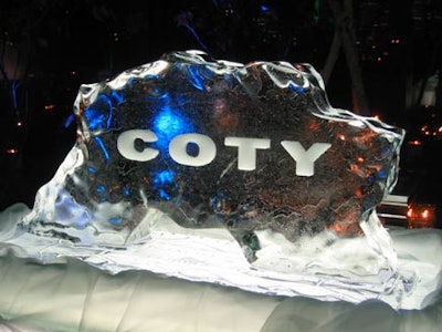 Party sponsor Coty supplied an ice sculpture that suggested the ruggedness of the Alaskan landscape.