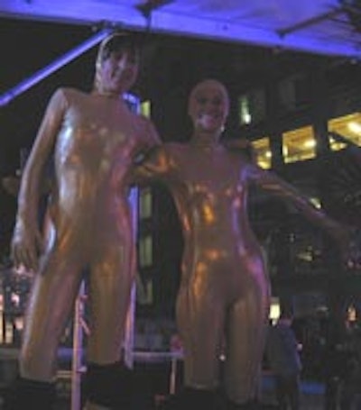 Imposing statuary from 3 Design added shape and form to the event.