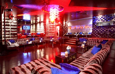 Faux fur and other plush fabrics decked the multi-textural club.