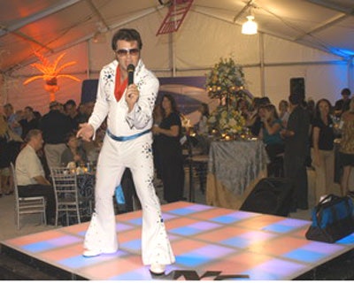 Jeremy Ewbank brought the King back to life when he performed for guests as Elvis Presley.