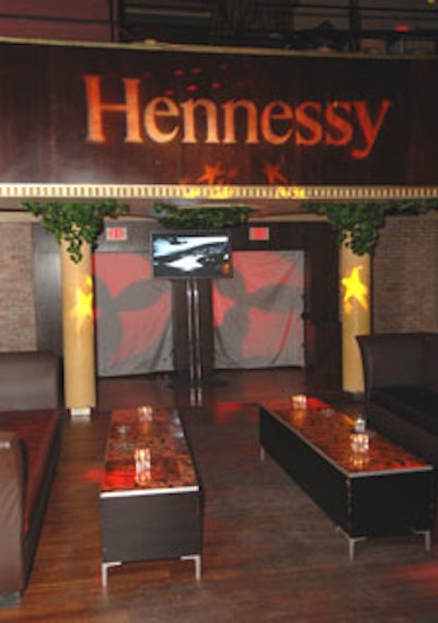 The Strategic Group had the Hennessy logo projected high onto the walls of Mansion.