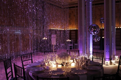 To mark the first year the prize has been awarded for education work outside the U.S., designers Grayson Bakula used globes throughout the decor.
