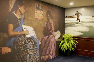 The walls of the Sheraton were wallpapered with images and inspirational quotes relating to the conference's four main initiatives.