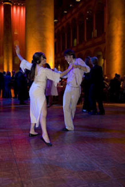 Eight dancers from the Washington Ballet added some professionalism to the dance floor.