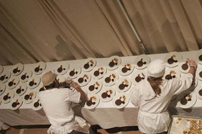 Celebrity chef Jean-Georges Vongerichten created the menu and worked with Restaurant Associates on the execution.