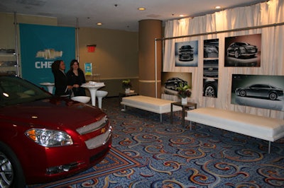 Chevy didn't give away the Malibu on display, but attendees could sign up to learn more about the vehicle.