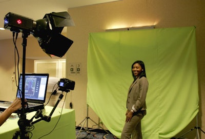 Women waited in line to have their photographs taken for a mock cover of Essence sponsored by L'Oreal.