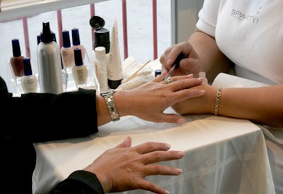 Sponsor Vibrel offered attendees manicures and eyebrow threading.