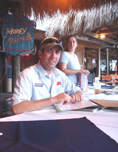 The daylong tour culminated with a calendar signing at Monty's Raw Bar in Coconut Grove.