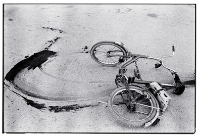 Leibovitz's 'Sarajevo: Fallen Bicycle of Teenage Boy Just Killed by a Sniper' was taken in 1994.