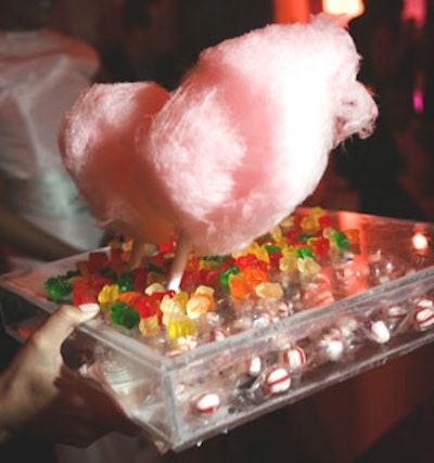 Fluffy pink cotton candy proved that it wasn't only the decor that was passionately pink.