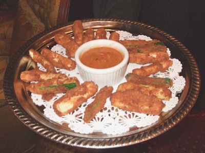 Fried zucchini sticks with a creole sauce was one of the Cajun appetizers guests enjoyed.
