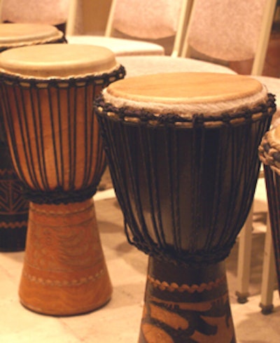 A drum circle allowed guests to join in on the tribal fun.