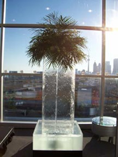 Wave Design Group supplied an enclosed waterfall.