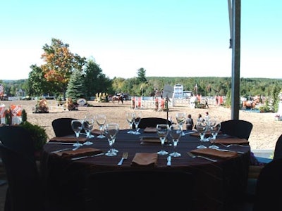 The dining space afforded an ideal view of the competition area.