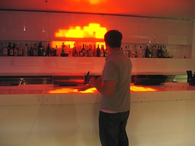 The touch-sensitive Sensacell Bar provides clubbers with an interactive experience.