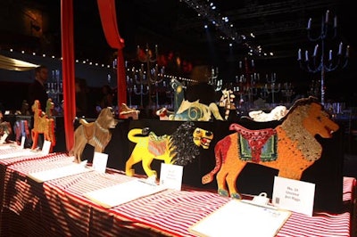 Up for auction were 40 wooden carousel figures painted by self-taught artists.