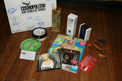 Filled with plenty of girly products, each Cosmo gift bag was personally signed by several bachelors.