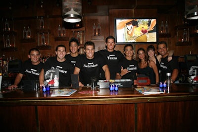 A sampling of Cosmo's bachelors behind the bar.