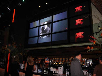 The Gotham party featured Hawaiian Tropic Zone's head-slicing screens.