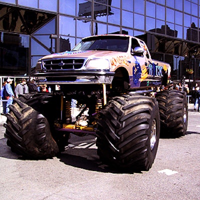 The Rock's monster truck from Wildfire Motorsports participated in a monster truck race with Stone Cold Steve Austin's monster truck.