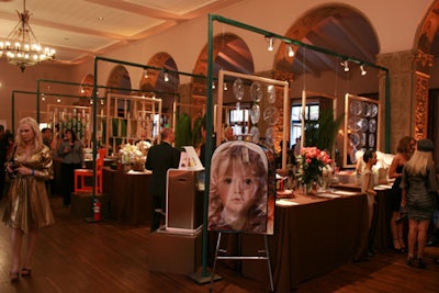 Guests perused silent-auction tables.