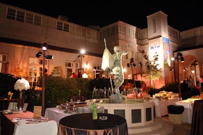 The Ebell's courtyard setting was a delicate backdrop for the event.